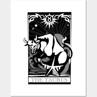 Taurus Zodiac Sign Illustration Posters and Art